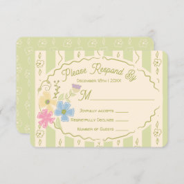 Wildflower Seed Packet Hand getrokken RSVP-reactie Kaart