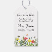 Wildflower Seed Packet Memorial begrafenis Cadeaulabel (Voorkant)