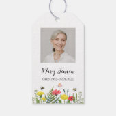 Wildflower Seed Packet Memorial begrafenis Cadeaulabel (Achterkant)