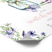 Wildflower Seed Station Vlinder Mason Jar Poster (Hoek)