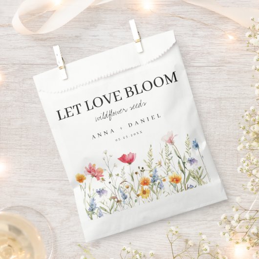 Wildflower Seeds Bruiloft Favor Bag Bedankzakje (Geknipt)