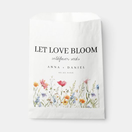 Wildflower Seeds Bruiloft Favor Bag Bedankzakje (Voorkant)