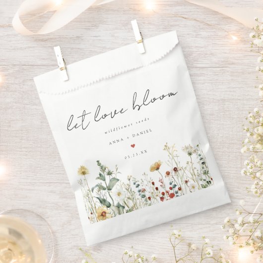 Wildflower Seeds Wedding Favor Bag Bedankzakje (Geknipt)