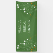 Wildflower Shamrocks Green White Custom Welcome Spandoek (Verticaal)