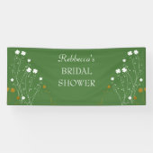Wildflower Shamrocks Green White Custom Welcome Spandoek (Horizontaal)