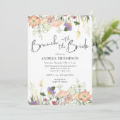 Wildflower Shower | Bruidsbrunch Kaart (Staand voorkant)