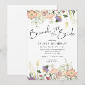 Wildflower Shower | Bruidsbrunch Kaart (Voorkant / Achterkant)