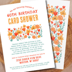 Wildflower Shower by Mail Verjaardagskaart Shower Kaart
