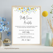 Wildflower Shuttle Service Sign Sjabloon Poster