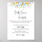 Wildflower Shuttle Service Sign Sjabloon Poster (Voorkant)