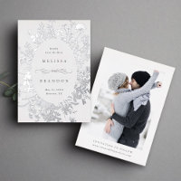Wildflower Silhouet Bruiloft Save the Date Foto