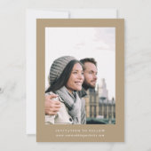 Wildflower Silhouet Bruiloft Tan Foto Save The Date (Achterkant)