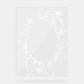 Wildflower Silhouette Lijst bruiloft Welkom Acryl Bord (Voorkant)