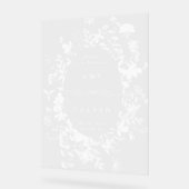 Wildflower Silhouette Lijst bruiloft Welkom Acryl Bord (Hoek)