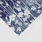 Wildflower Silhouette Midnight Blue J4 Decoupage Tissuepapier (Detail)