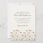 Wildflower Simple Floral Bridal Shower Kaart (Voorkant)