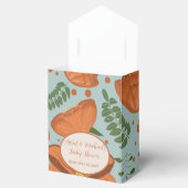 Wildflower Sinaasappel klaproos Baby shower Bedankdoosjes (Geopend)