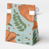 Wildflower Sinaasappel klaproos Baby shower Bedankdoosjes (Achterkant)