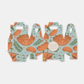 Wildflower Sinaasappel klaproos Baby shower Bedankdoosjes (Uitgevouwen)