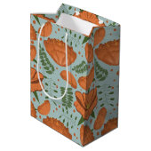 Wildflower Sinaasappel klaproos Baby shower Medium Cadeauzakje (Achterkant Gekanteld)