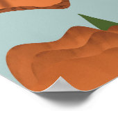 Wildflower Sinaasappel klaproos Baby shower Poster (Hoek)