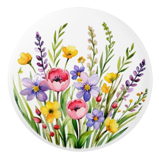 Wildflower Six Keramische Knop (Voorkant)