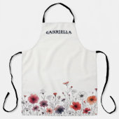 Wildflower Sketch Apron Schort (Voorkant)