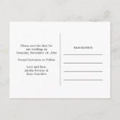 Wildflower Sketch Burnt Sinaasappel Save the Date Aankondigingskaart (Achterkant)