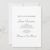 Wildflower Sketch viering van het leven Kaart (Achterkant)