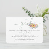 Wildflower Solid Green Shower Book Invitation Kaart (Staand voorkant)