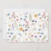 Wildflower Solid Green Shower Book Invitation Kaart (Achterkant)