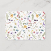 Wildflower Solid Pink Book for Baby Card Informatiekaartje (Achterkant)