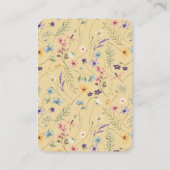 Wildflower Solid Yellow Baby Shower Diaper Raffle Informatiekaartje (Achterkant)