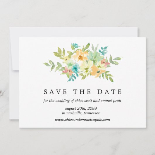 Wildflower Sparen de Kaart van de Datum met de Ach (Voorkant)