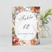 Wildflower Spirit Boho Trouwtafelnummer Kaart (Staand voorkant)