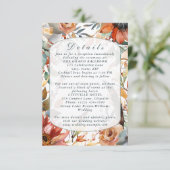 Wildflower Spirit Boho Wedding Enclosure Kaart (Staand voorkant)