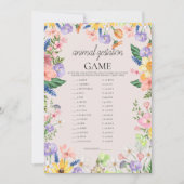 Wildflower Spring Animal Zwangerschap Game Kaart (Voorkant)