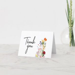 Wildflower Spring Baby in Bloom Baby shower Bedankkaart