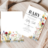 Wildflower Spring Baby in Bloom Baby shower Kaart