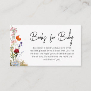 Wildflower Spring Baby in Bloom Boeken voor Baby Informatiekaartje