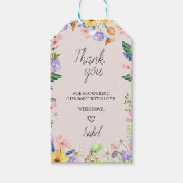 Wildflower Spring Baby shower Bedankt Gift Labels Cadeaulabel
