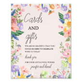 Wildflower Spring Baby shower Kaarten en geschenke Foto Afdruk (Voorkant)