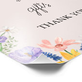 Wildflower Spring Baby shower Kaarten en geschenke Foto Afdruk (Hoek)