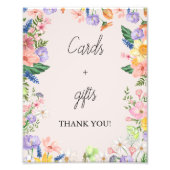 Wildflower Spring Baby shower Kaarten en geschenke Foto Afdruk (Voorkant)