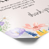 Wildflower Spring Baby shower Luier Raffle Sign Foto Afdruk (Hoek)