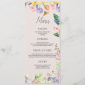 Wildflower Spring Baby shower Menu (Voorkant)