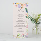 Wildflower Spring Baby shower Menu (Staand voorkant)