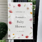 Wildflower Spring Baby shower Welkom Acryl Bord