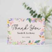 Wildflower Spring bedankkaart (Staand voorkant)
