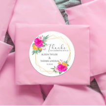 Wildflower Spring Bedankt Classic Ronde Sticker